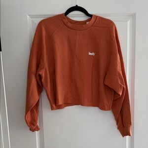 Levi's Women's Rust Orange Cropped Sweatshirt